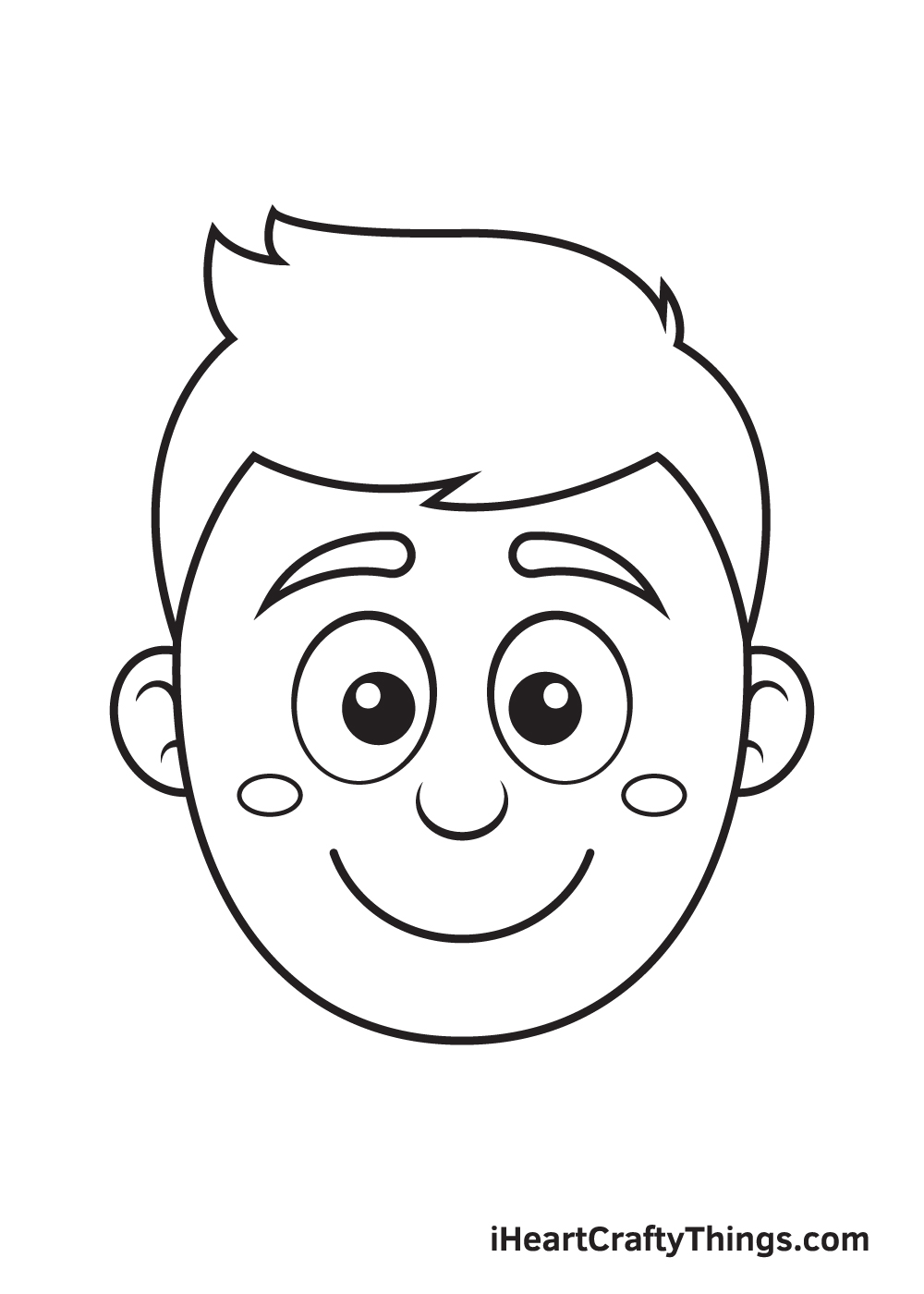 Cartoon Face Drawing – Step 8