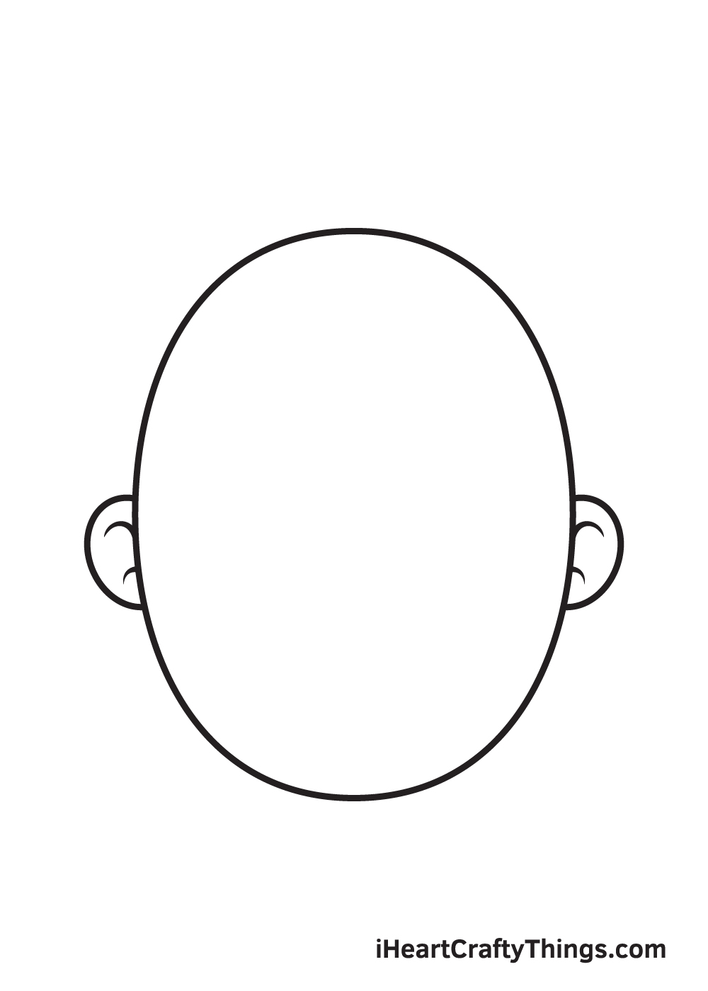 Cartoon Face Drawing – Step 2