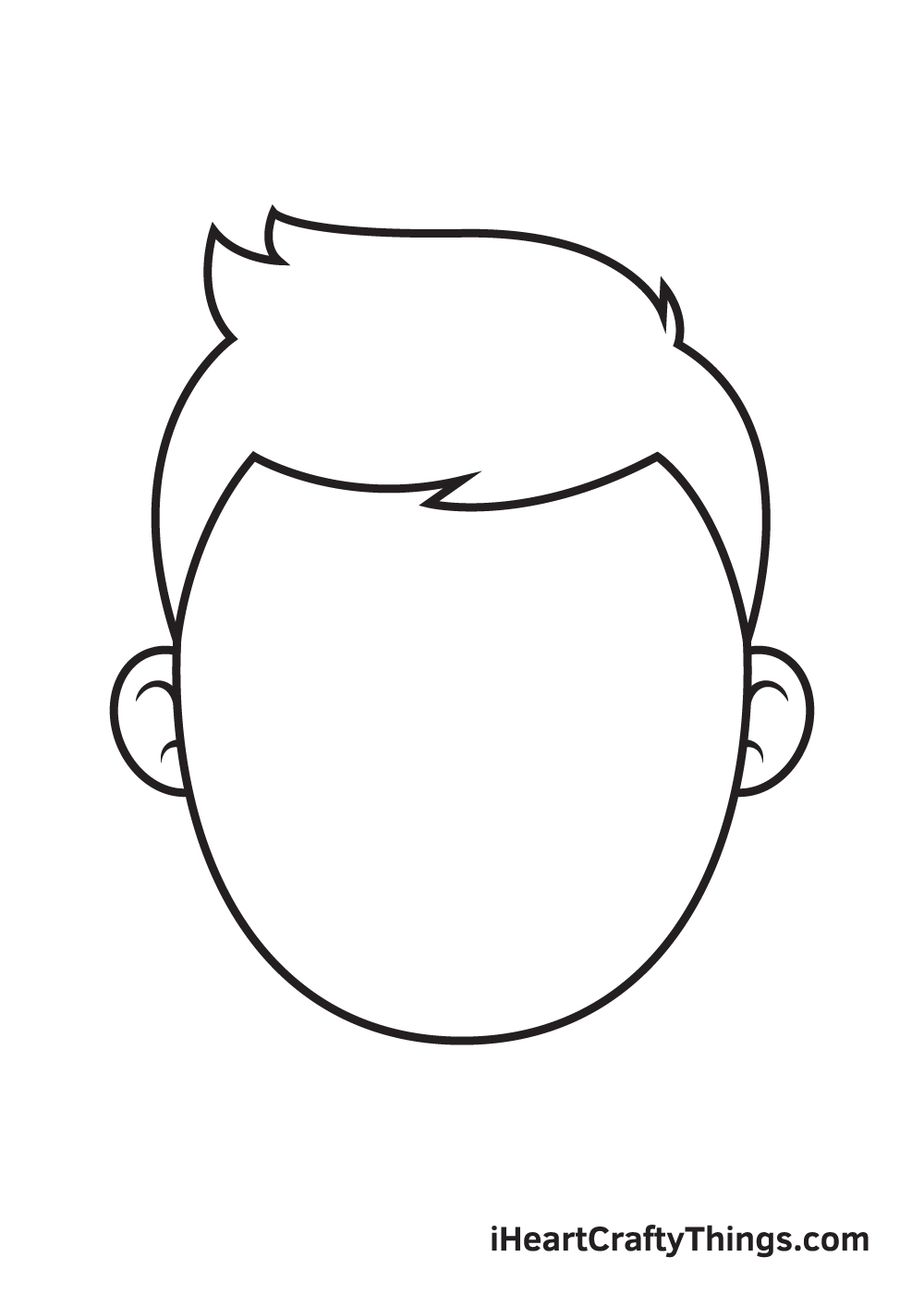 Cartoon Face Drawing – Step 3