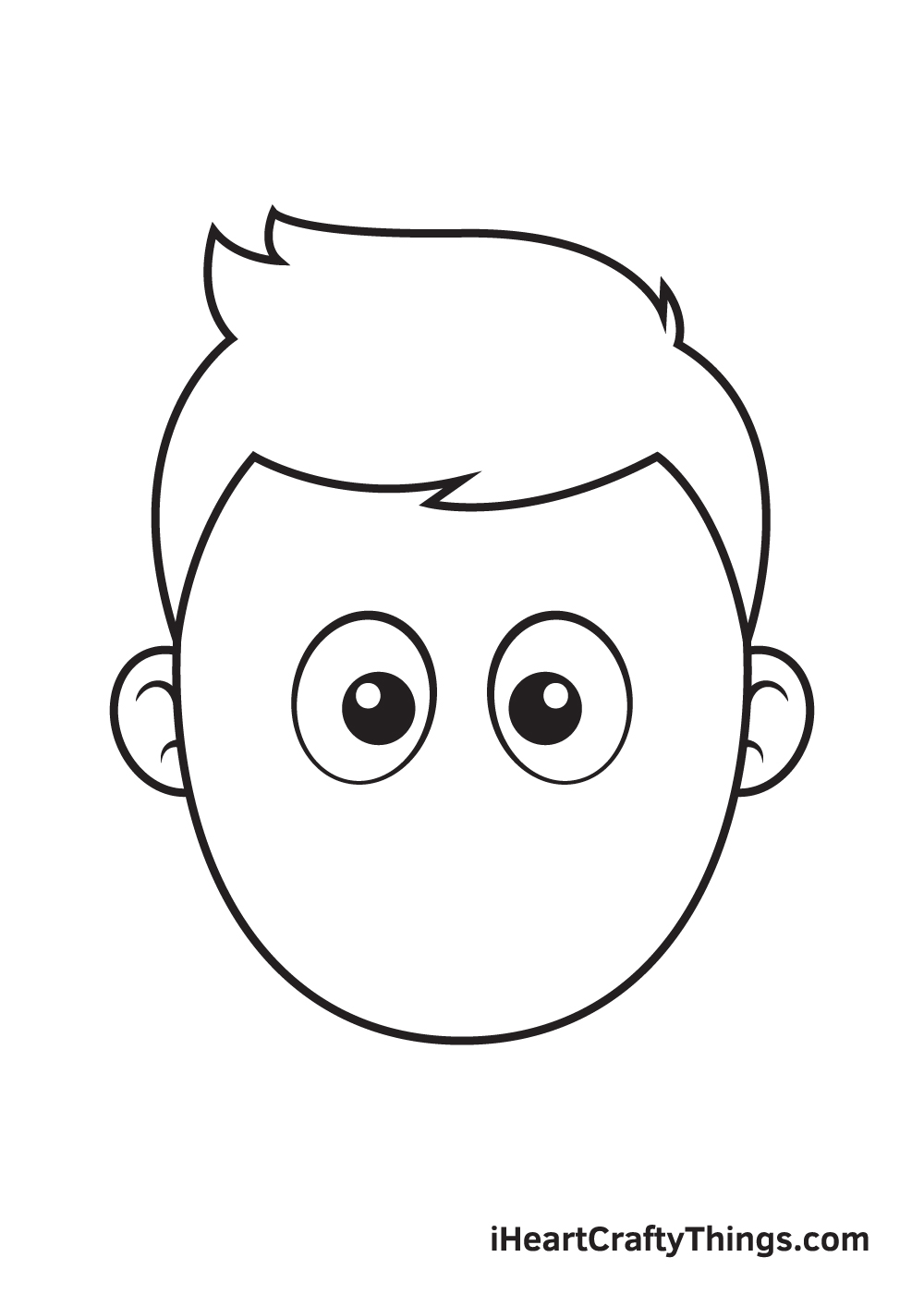 Cartoon Face Drawing – Step 4