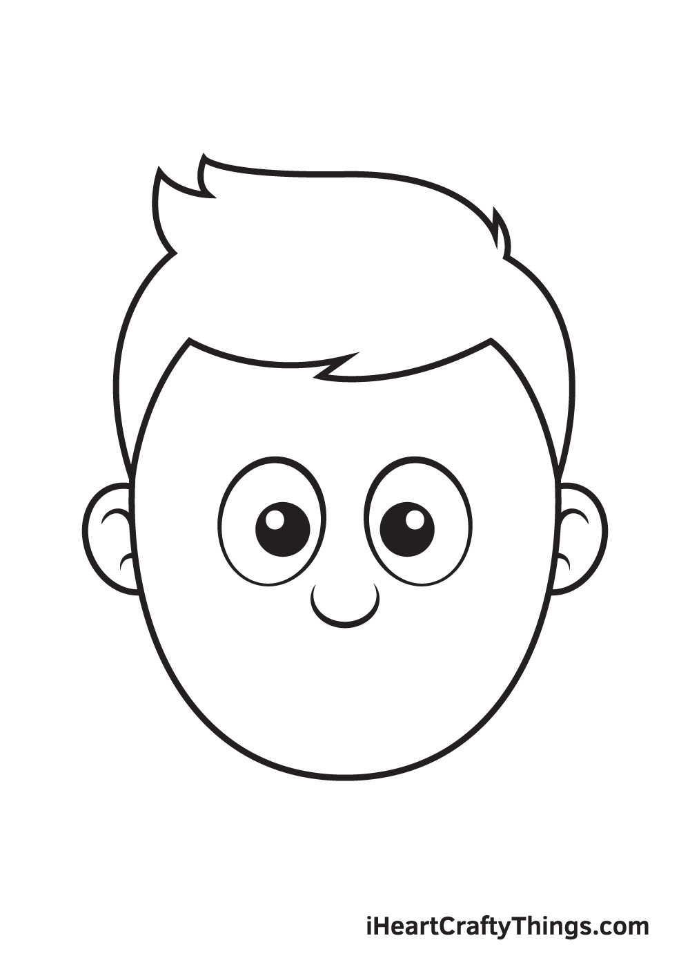 Cartoon Face Drawing – Step 5
