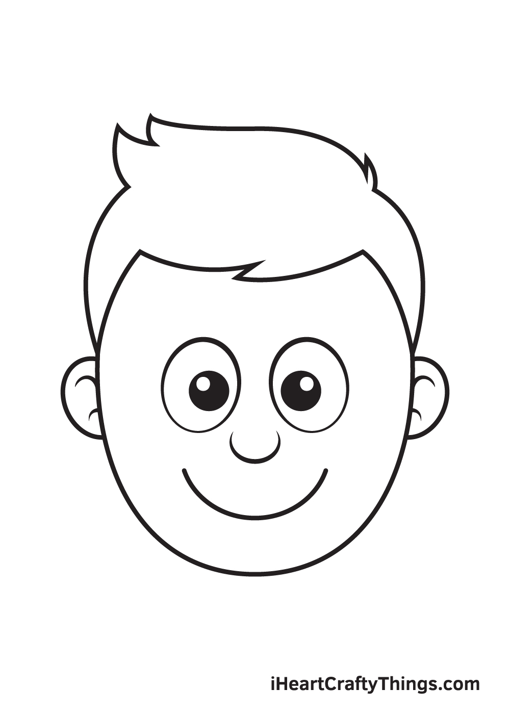 Cartoon Face Drawing – Step 6