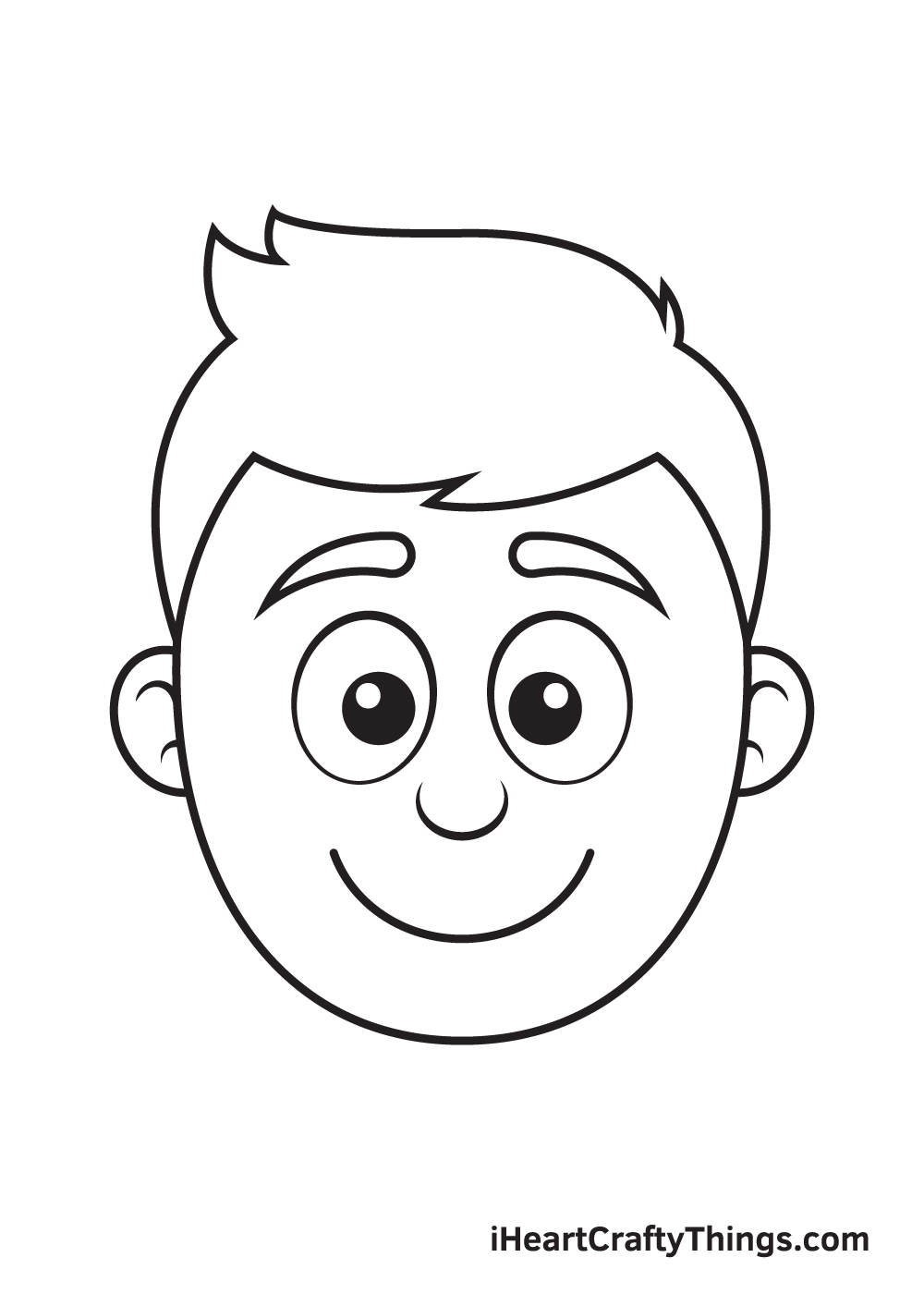 Cartoon Face Drawing – Step 7