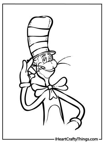 Cat In The Hat Coloring Pages (100% Free Printables)