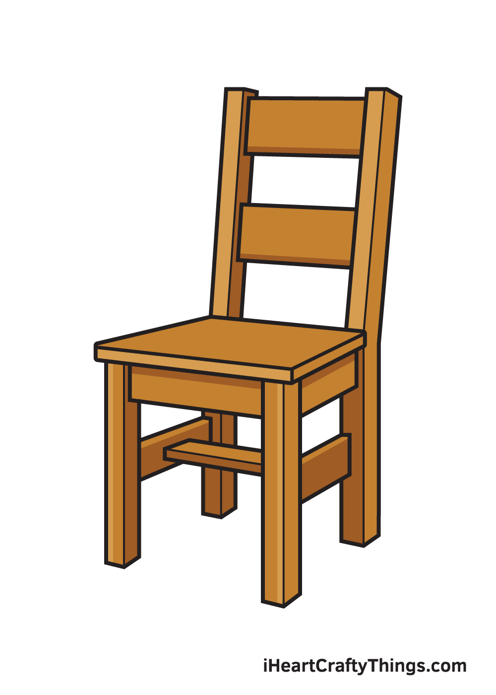 Chair DRAWING – STEP 10 - Hướng dẫn chi tiết cách vẽ cái ghế đơn giảm với 9 bước cơ bản