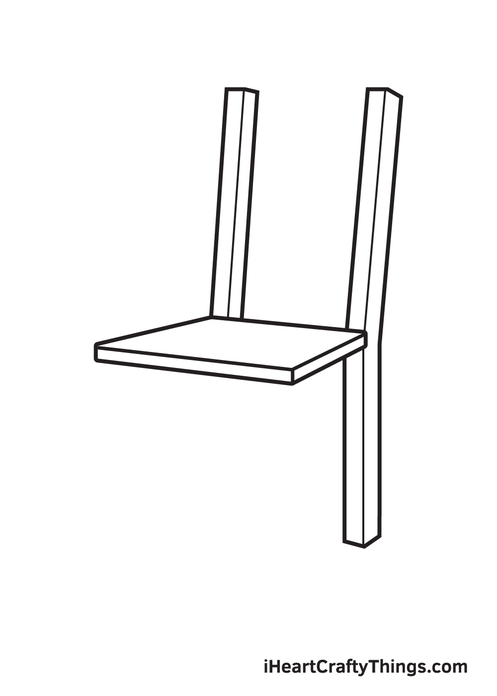 Chair DRAWING – STEP 3 - Hướng dẫn chi tiết cách vẽ cái ghế đơn giảm với 9 bước cơ bản