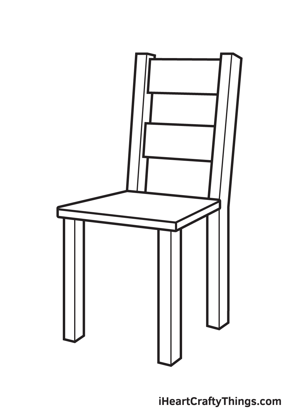 Chair DRAWING – STEP 6 - Hướng dẫn chi tiết cách vẽ cái ghế đơn giảm với 9 bước cơ bản