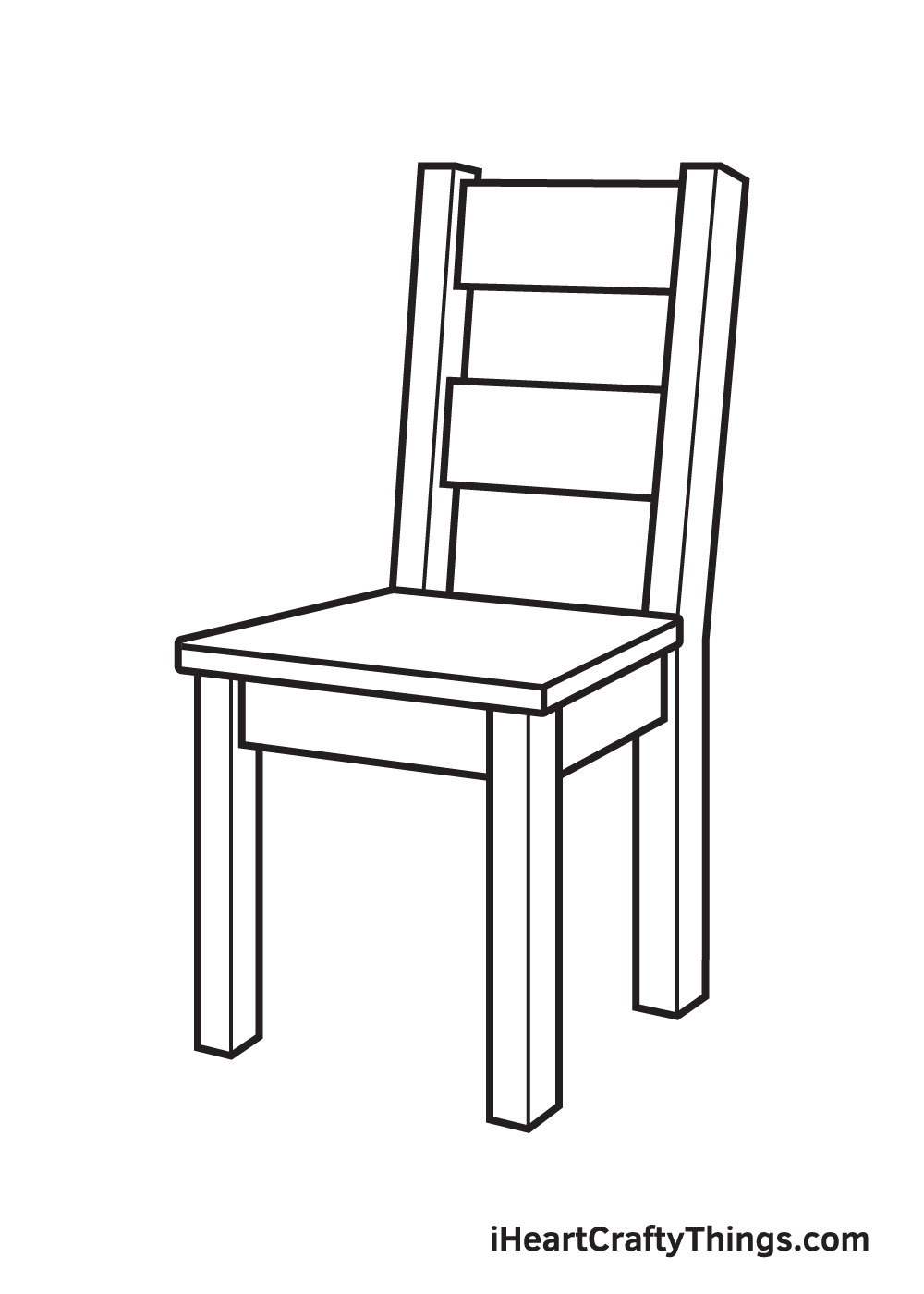 Chair DRAWING – STEP 7 - Hướng dẫn chi tiết cách vẽ cái ghế đơn giảm với 9 bước cơ bản