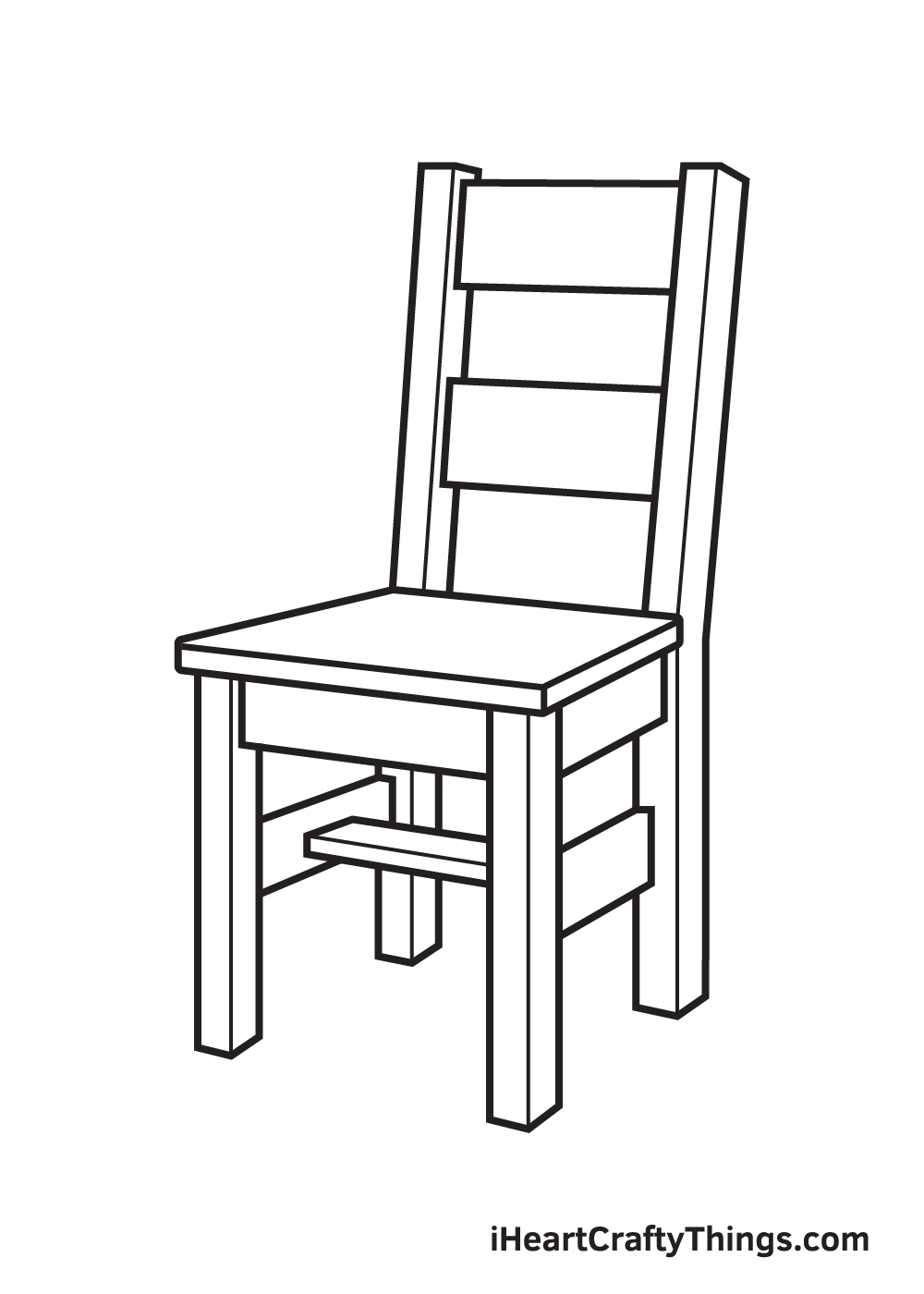 Chair DRAWING – STEP 9 - Hướng dẫn chi tiết cách vẽ cái ghế đơn giảm với 9 bước cơ bản