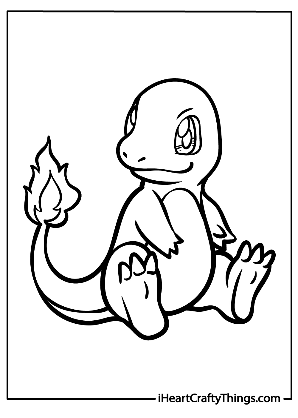 🖍️ Pokémon Charmander - Printable Coloring Page for Free 