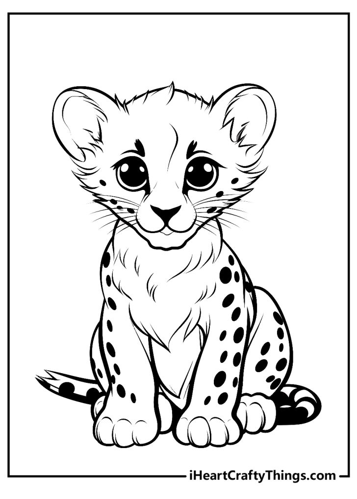 Cheetah Coloring Pages (100% Free Printables)