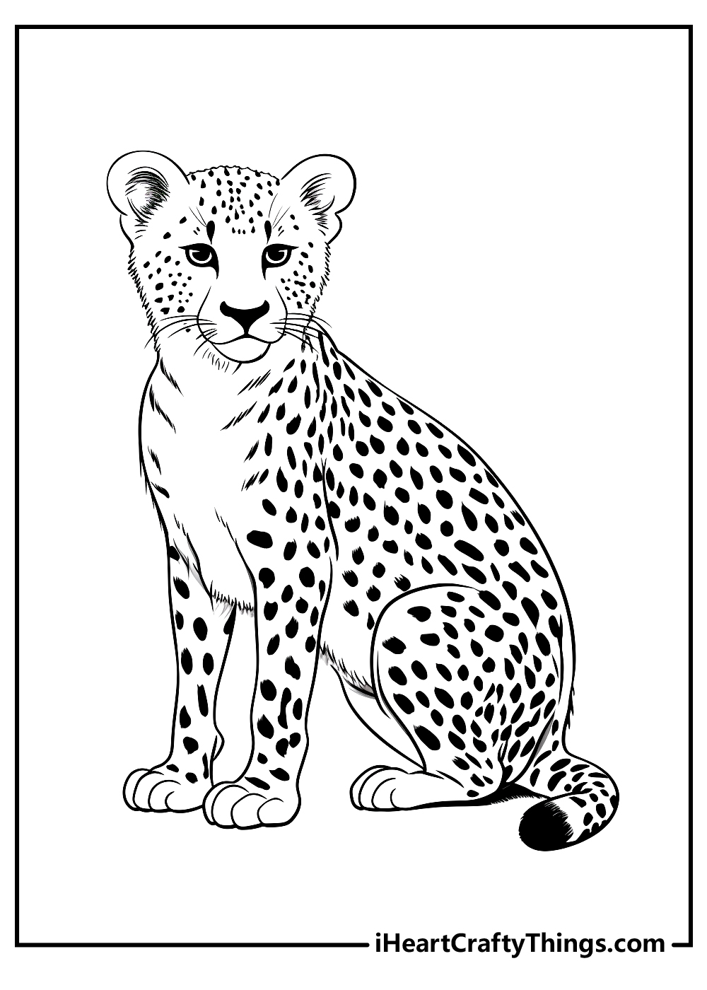 cheetah coloring printable for kids