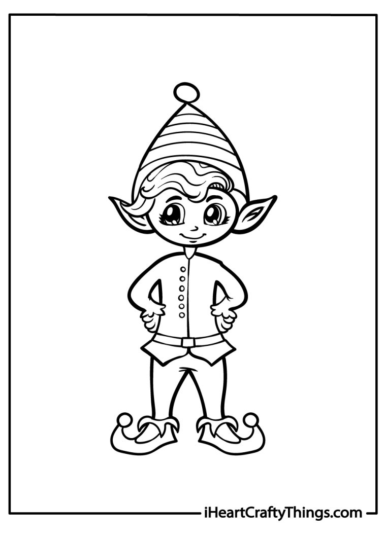 Christmas Elves Coloring Pages (100% Free Printables)
