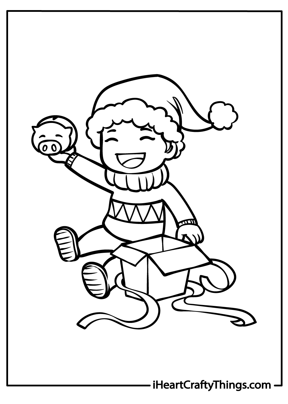 original Christmas presents coloring pages