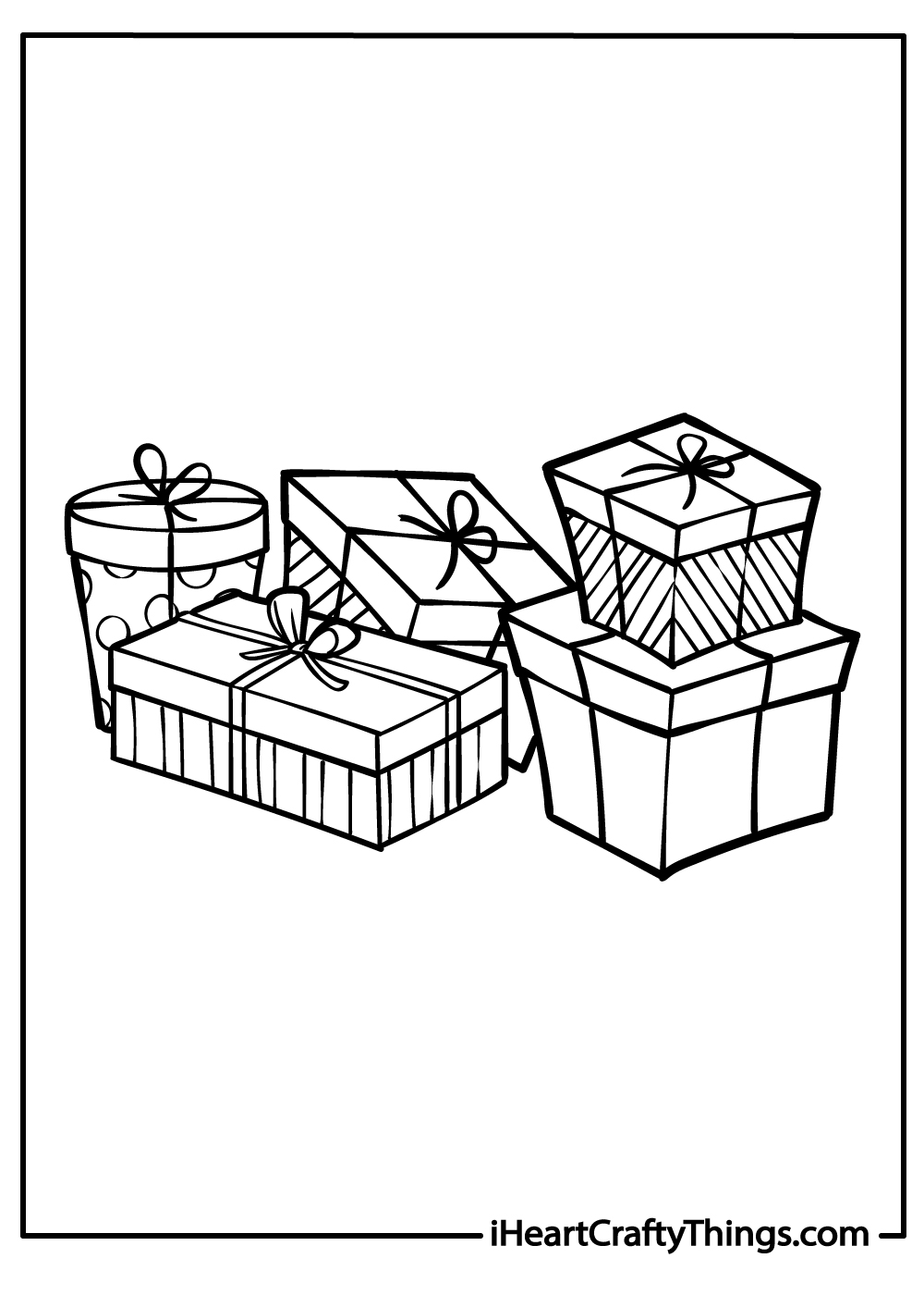 Christmas presents coloring pages free download