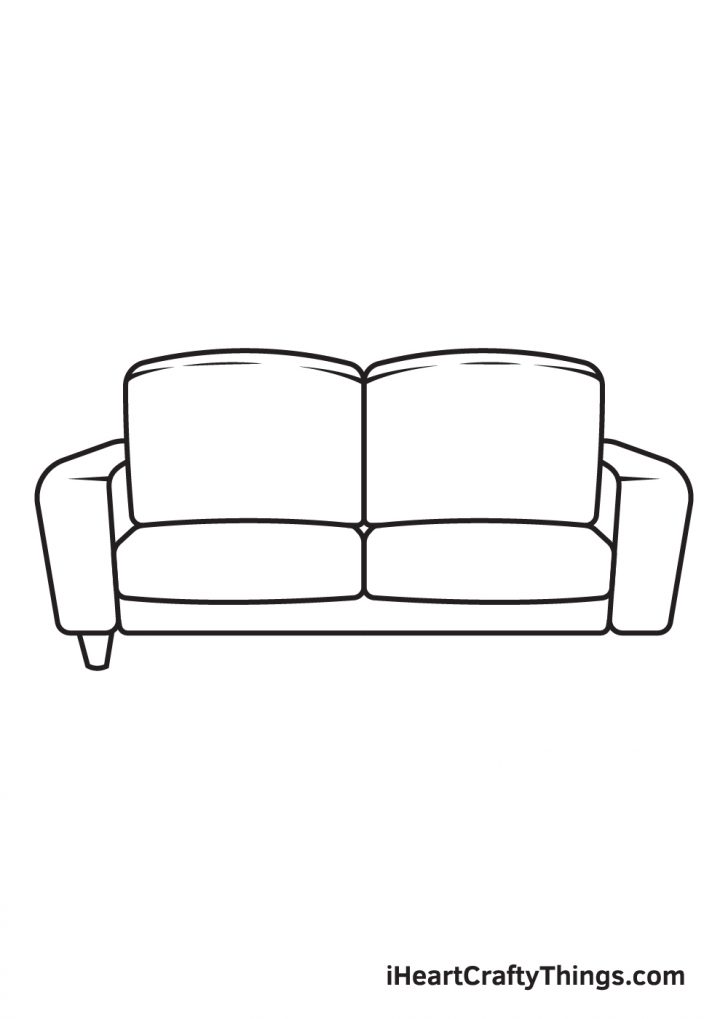 Couch Drawing - How To Draw A Couch Step By Step