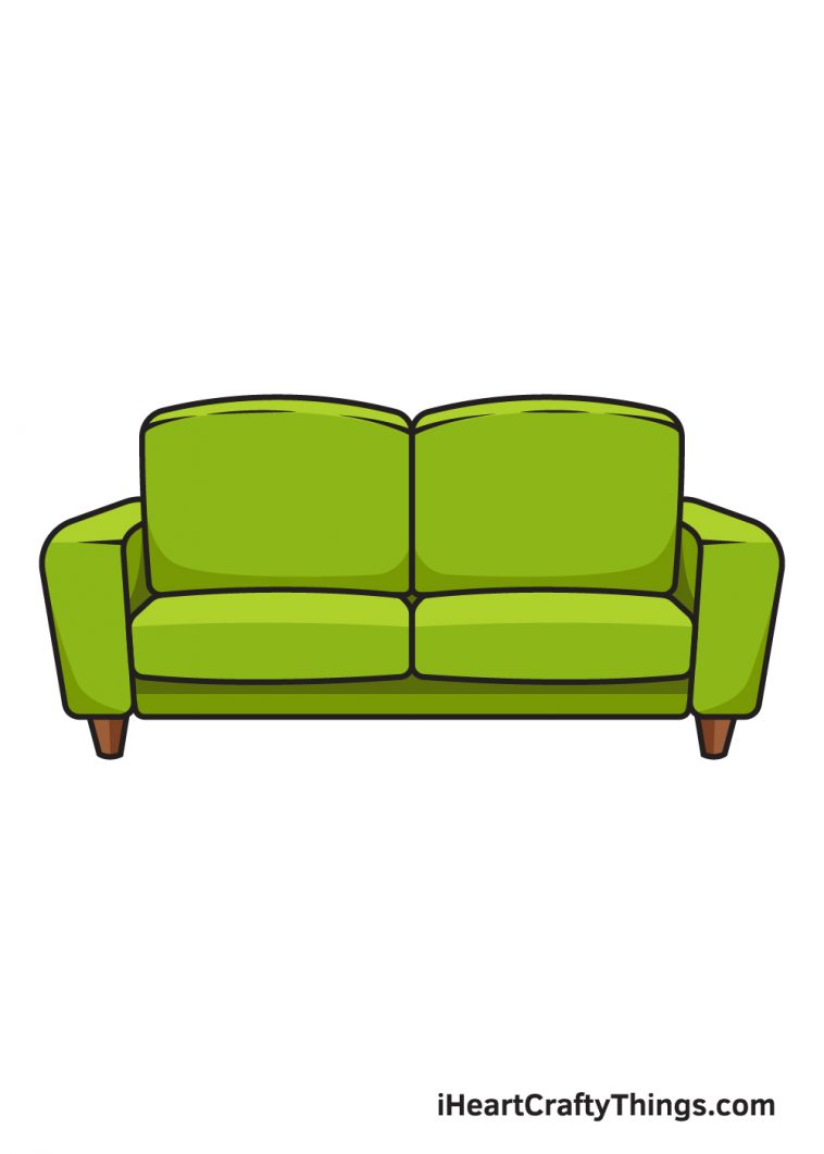 Couch Drawing How To Draw A Couch Step By Step