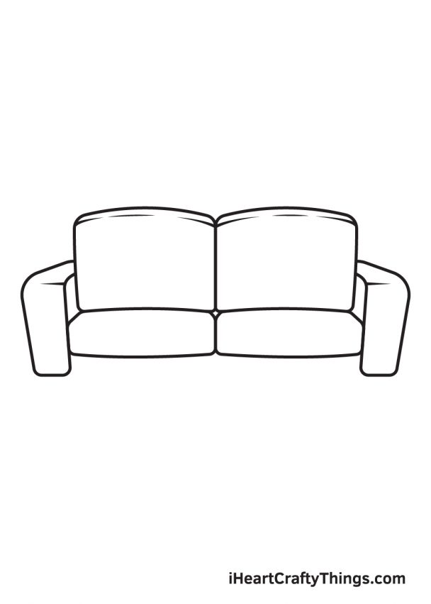 Couch Drawing - How To Draw A Couch Step By Step