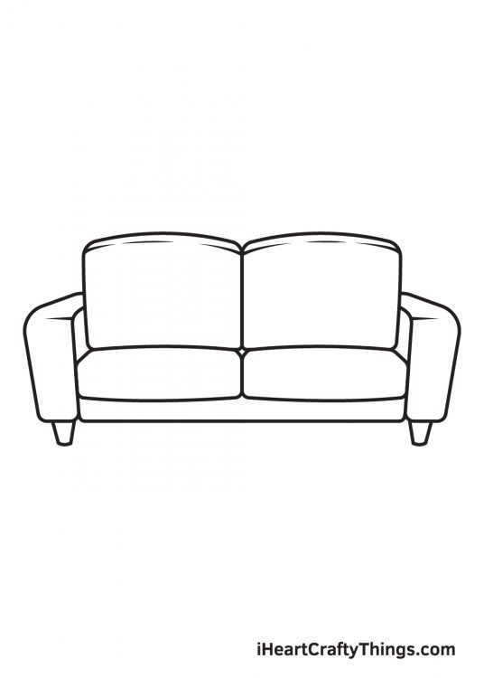 Couch Drawing How To Draw A Couch Step By Step