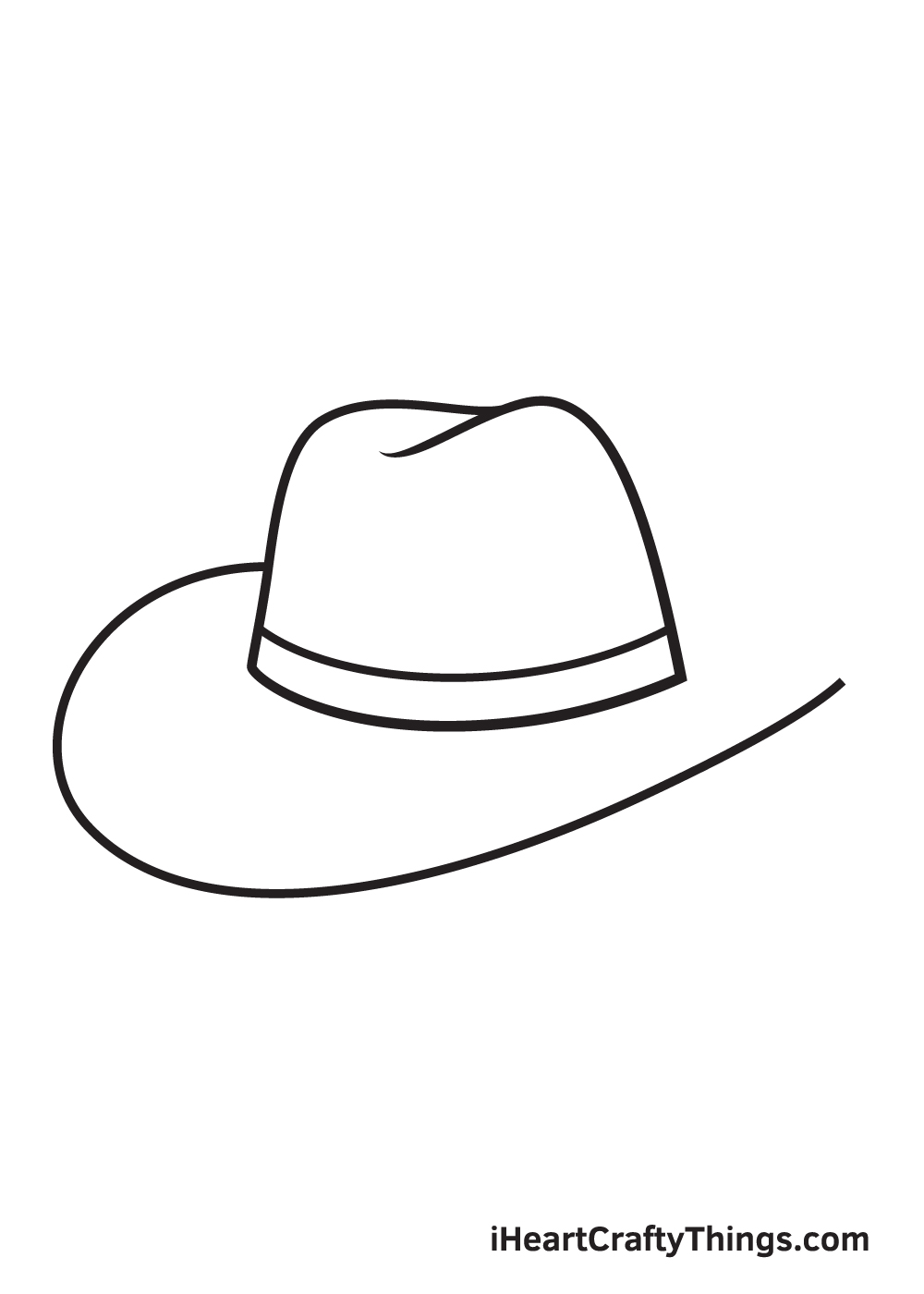 cowboy hat drawing - step 6