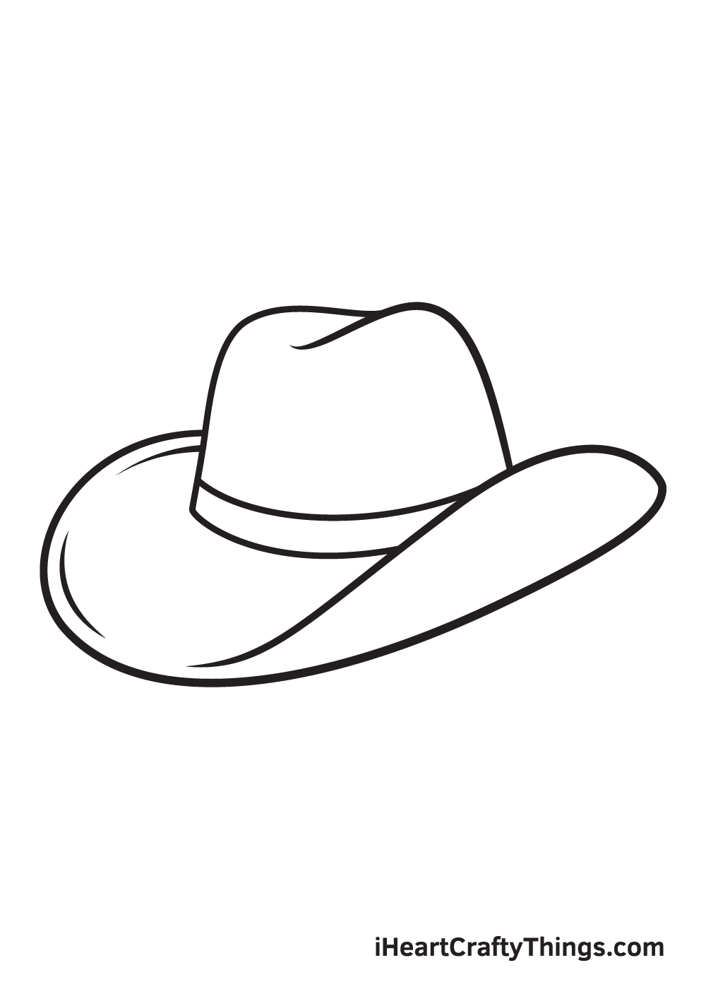 cowboy hat drawing - step 8