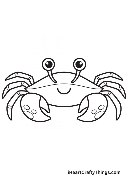 Crab Drawing — How To Draw A Crab Step By Step