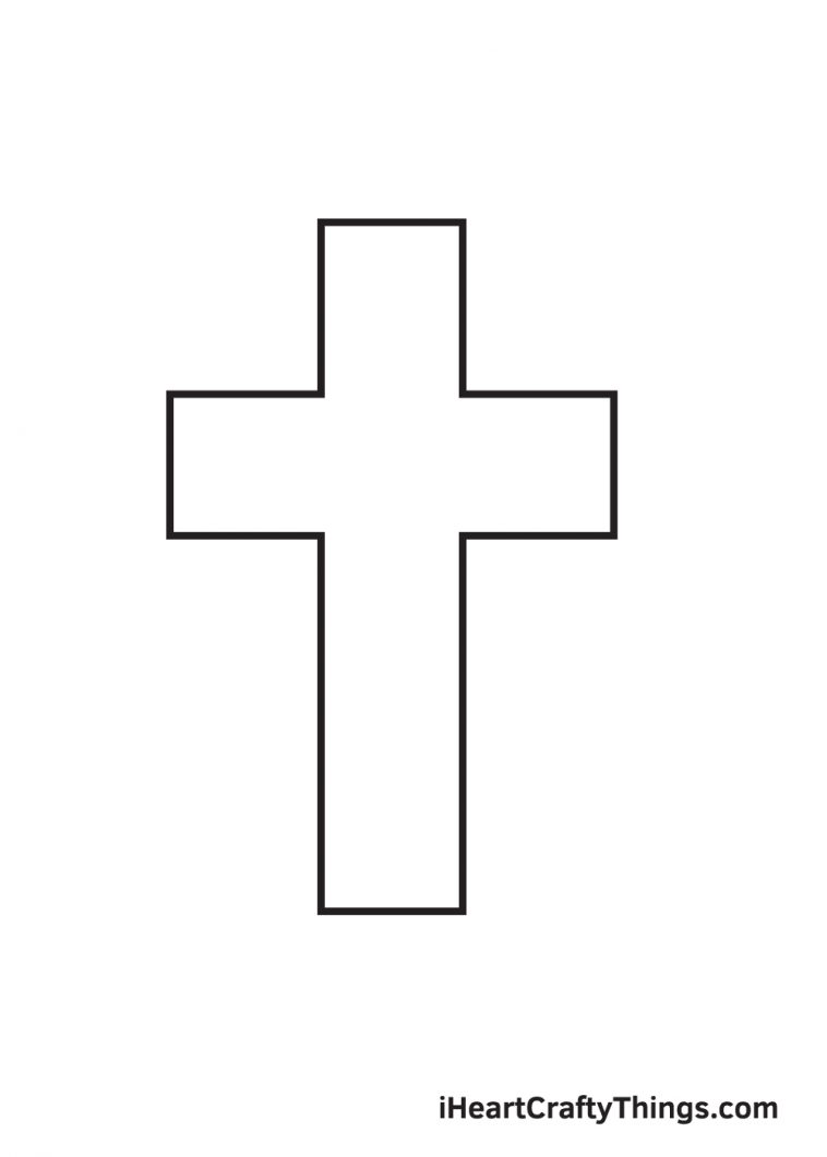 how to draw a simple cross Draw outline iheartcraftythings