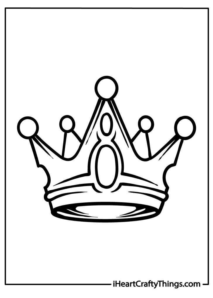 Crown Coloring Pages (100% Free Printables)