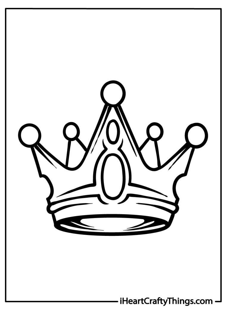 15 Crown Coloring Pages (100% Free Printables)