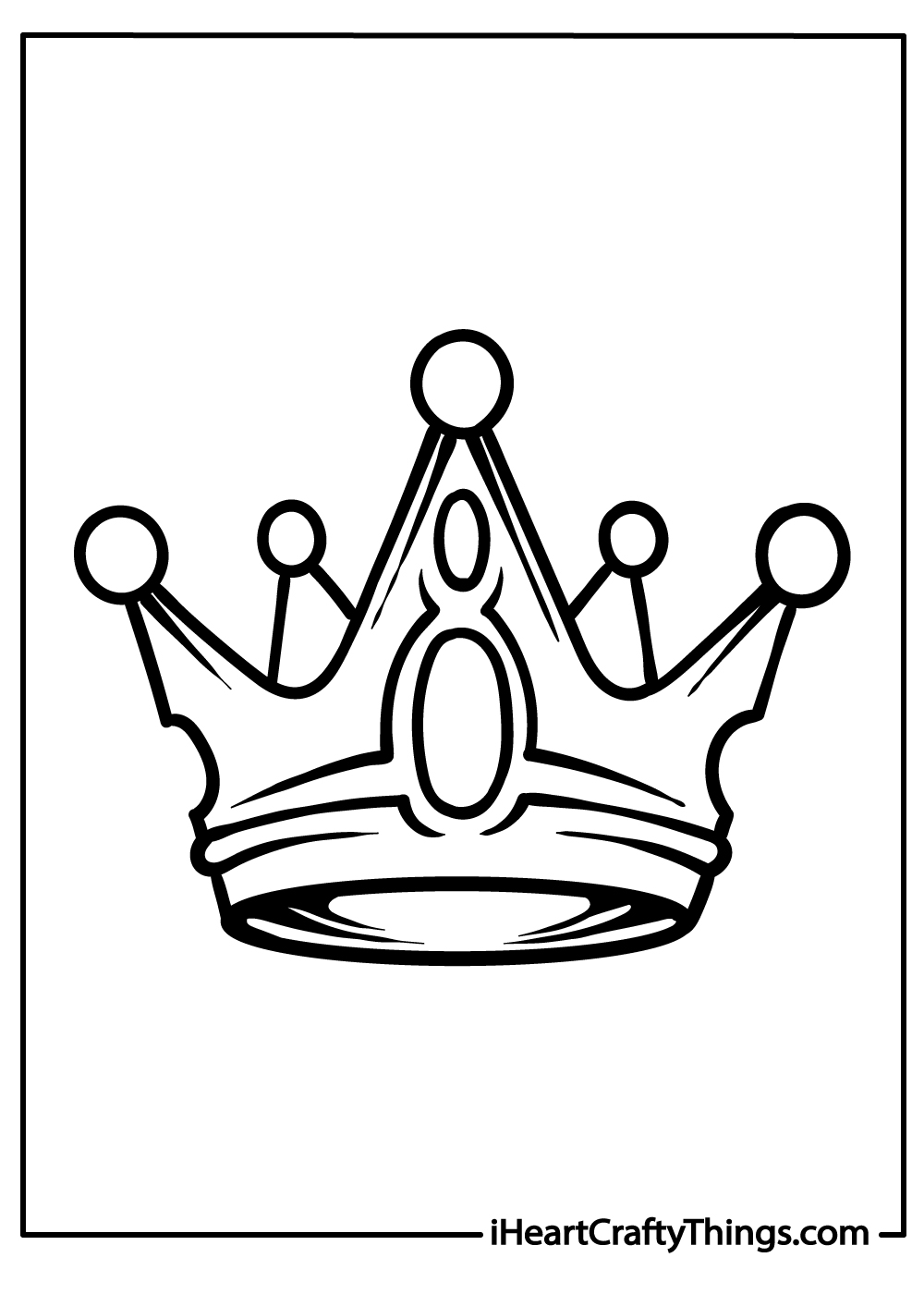 crown coloring sheet free download