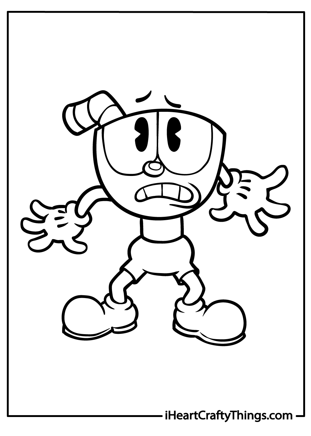 Cuphead Coloring Printable for Kids