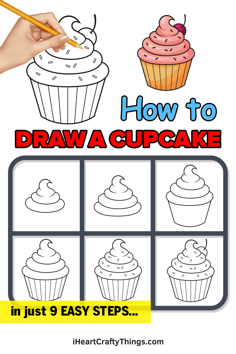 How to Draw a Cupcake in 9 Easy Steps