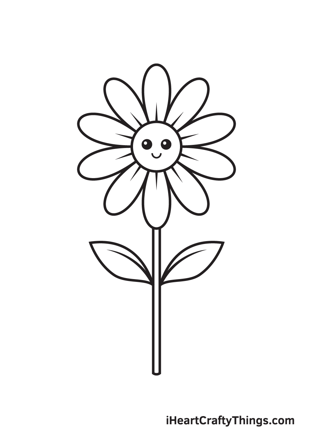 daisy drawing - step 9