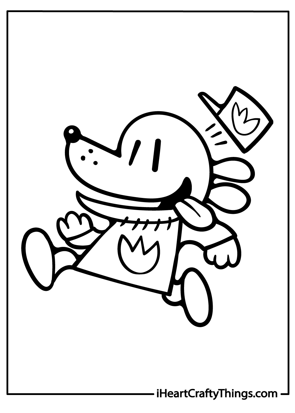 original dog man coloring pages