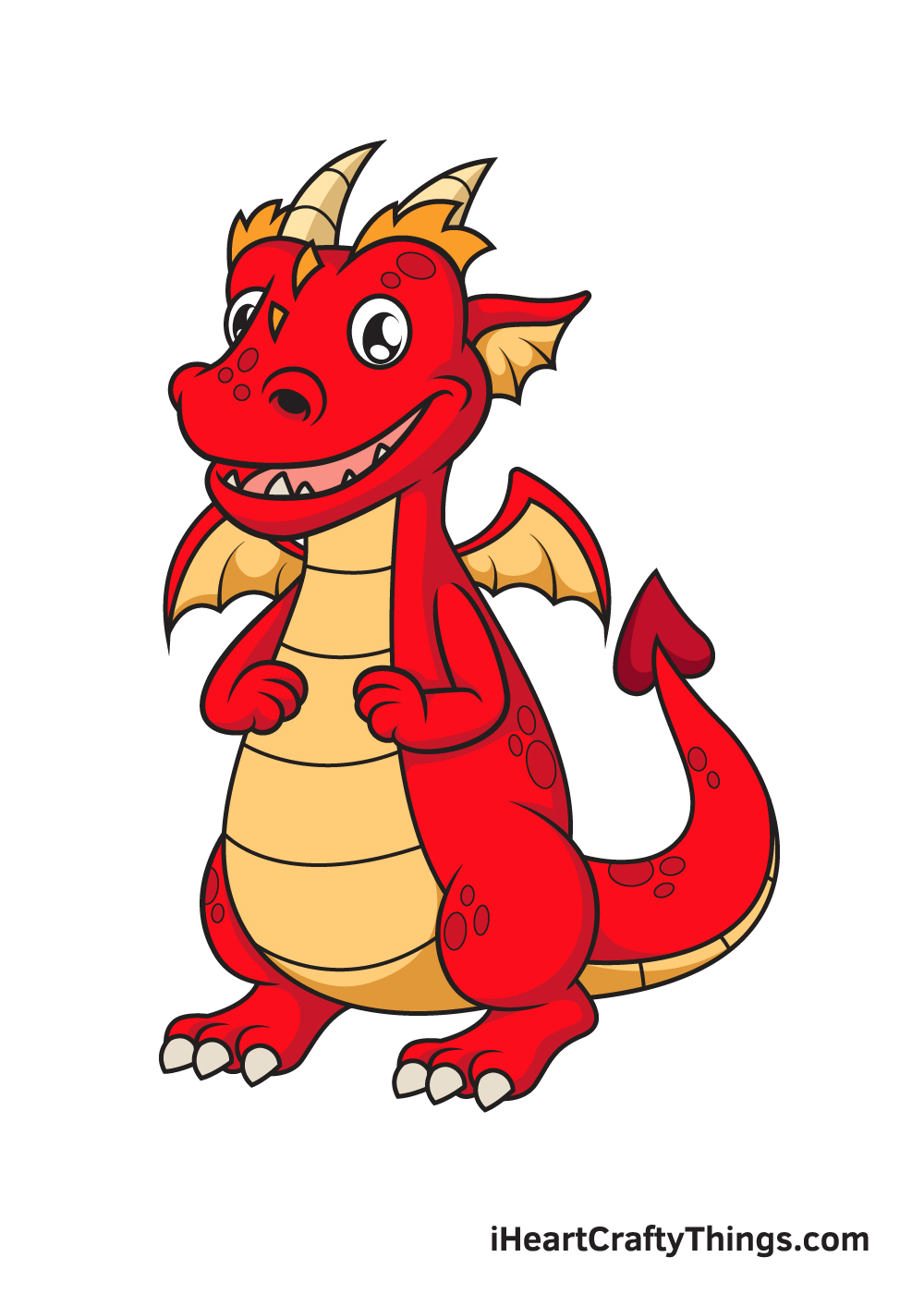 Dragon DRAWING – STEP 10 - Hướng dẫn cách vẽ con rồng đơn giản với 9 bước cơ bản cho bé tô màu
