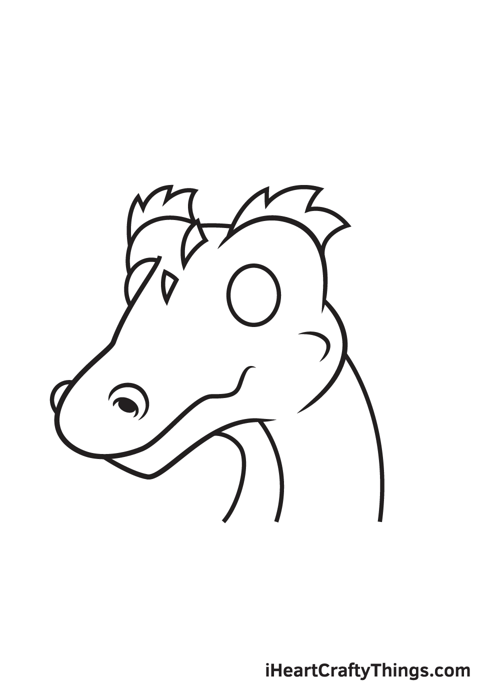 dragon head drawing - step 6