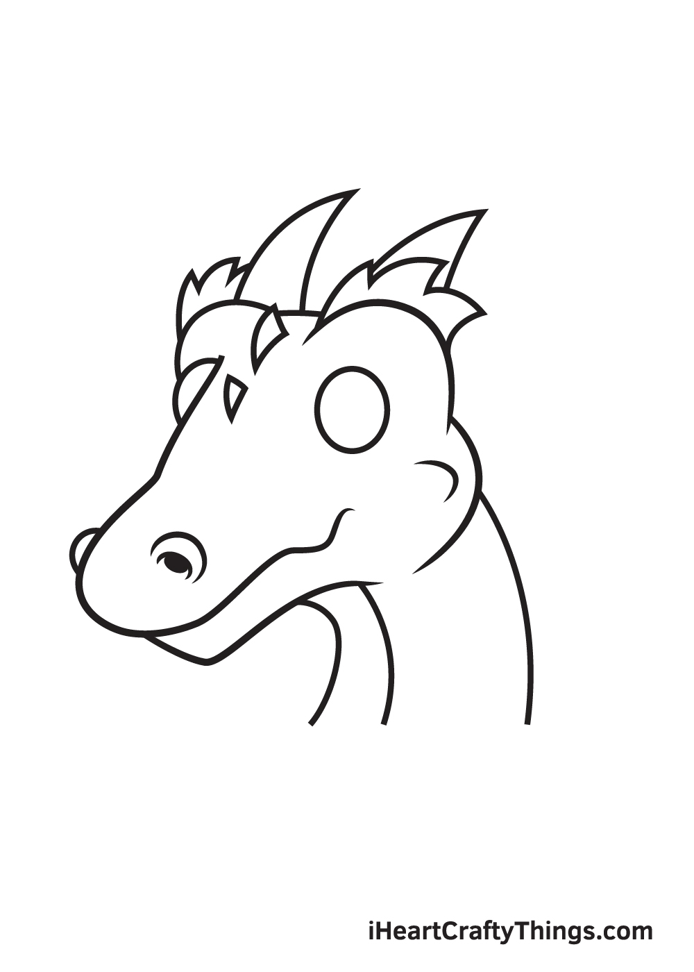 dragon head drawing - step 7
