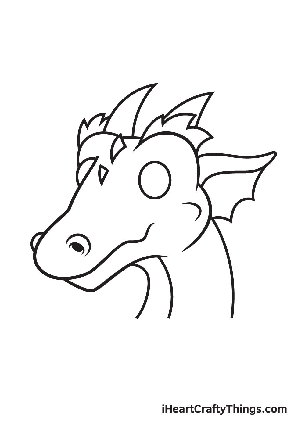 dragon head drawing - step 8