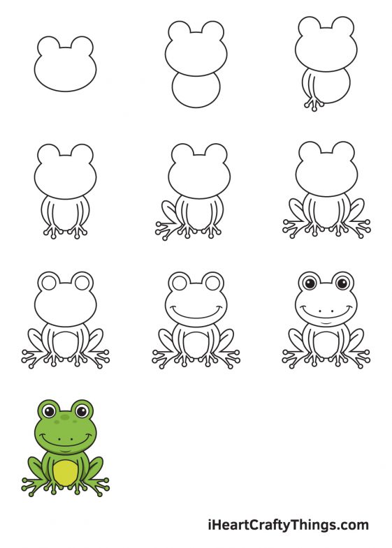 How to Draw a Cute Frog Step by Step Grenier Ginstioniff