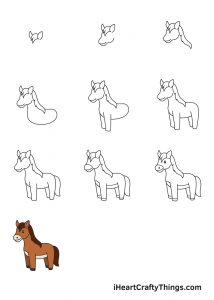 Horse Drawing — How To Draw A Horse Step By Step