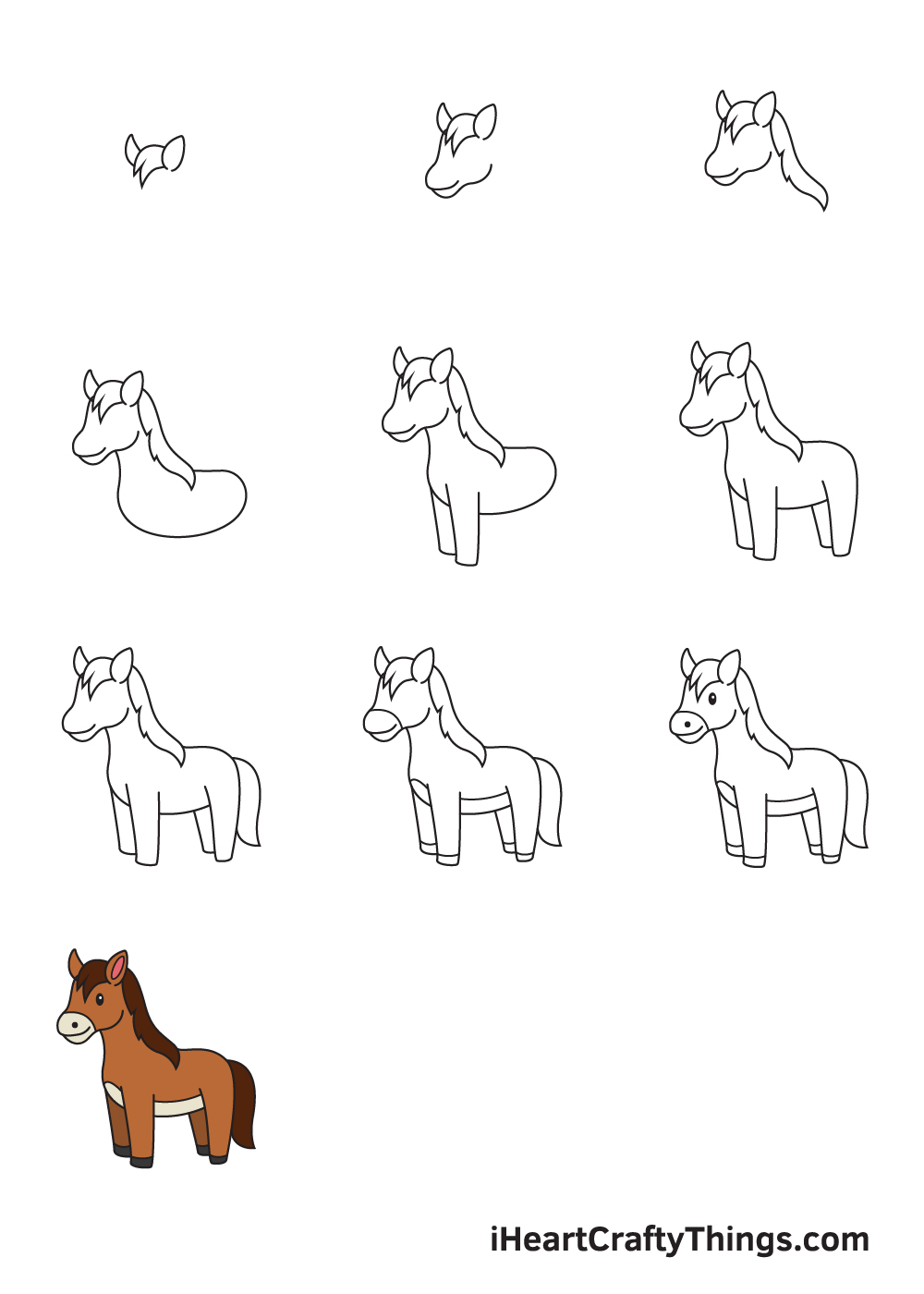 How do draw a Horse