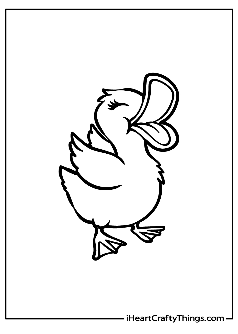 flying duck coloring pages