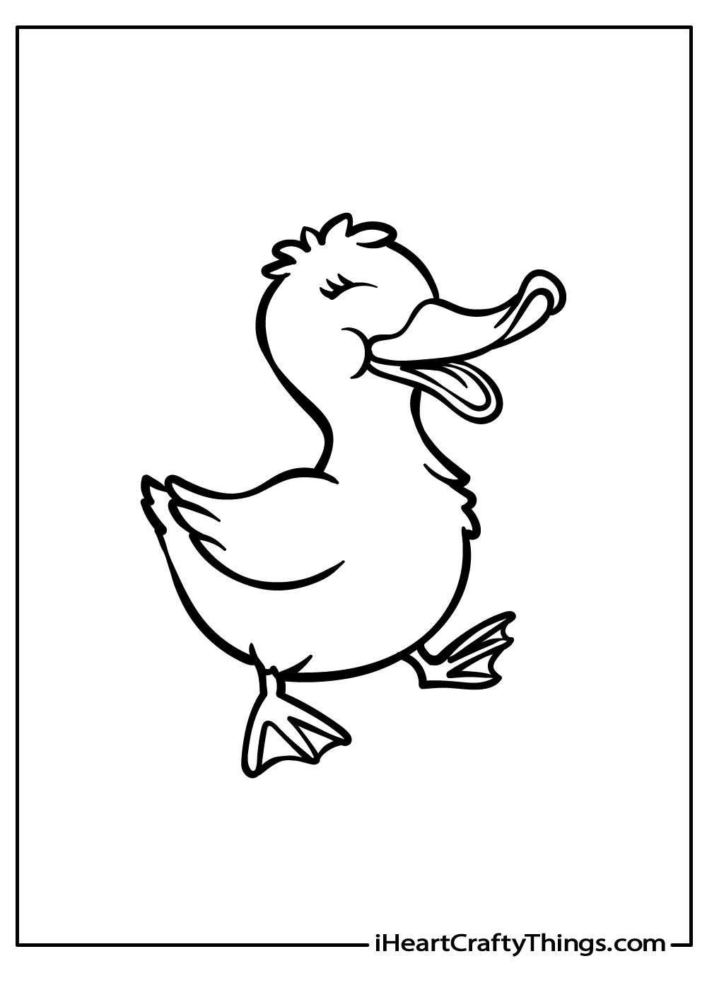 duck coloring printable for kids