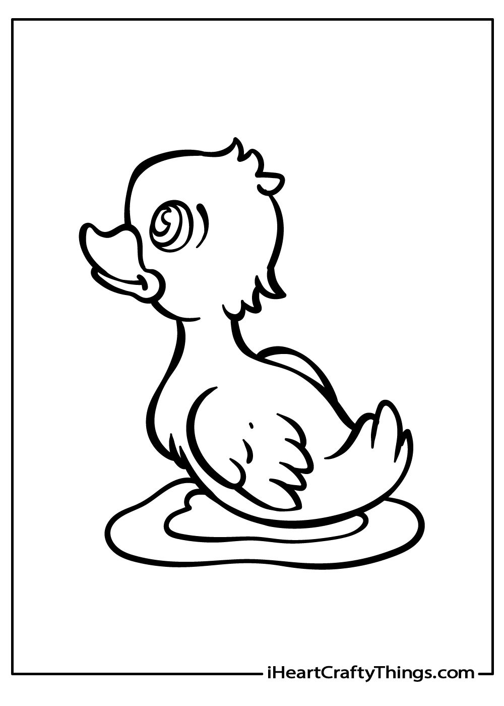 original duck coloring printable for kids