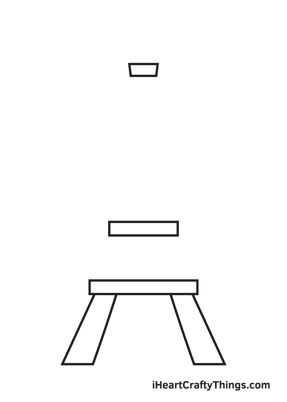 Eiffel Tower drawing - step 2