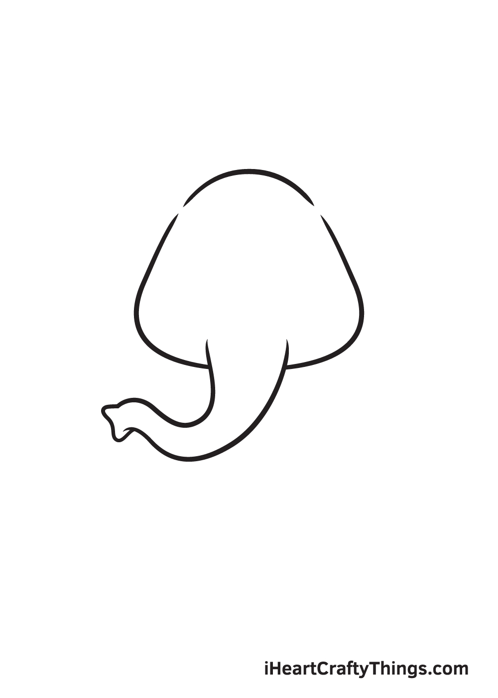 Vẽ con voi - Bước 1