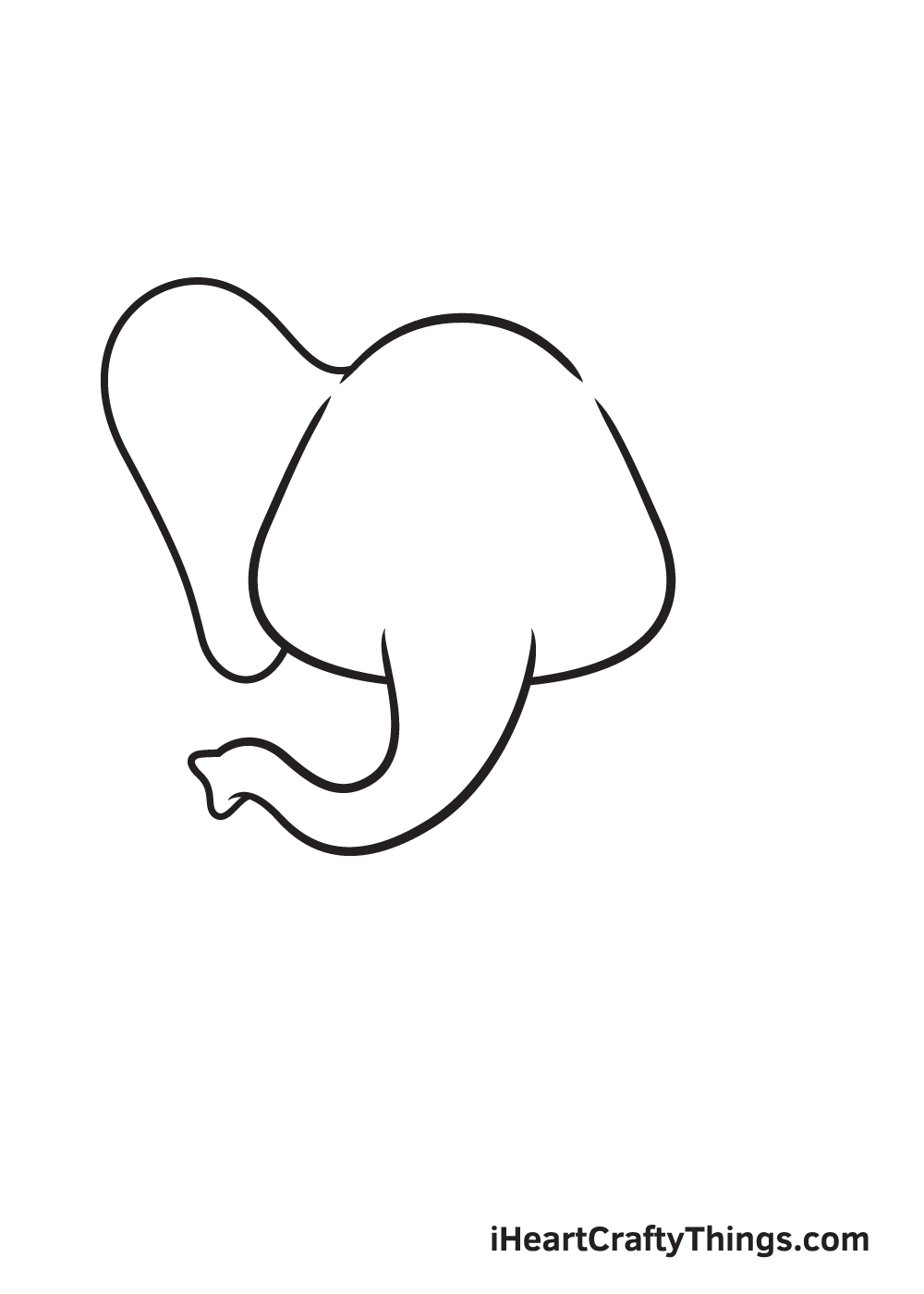Elephant Drawing for Kids | Free Printable Elephant Drawing for Kids