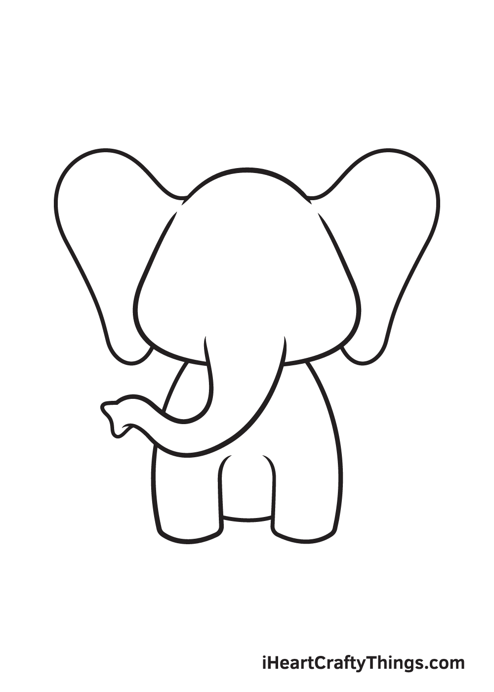 How to Draw a Baby Elephant - Easy Drawing Tutorial For Kids