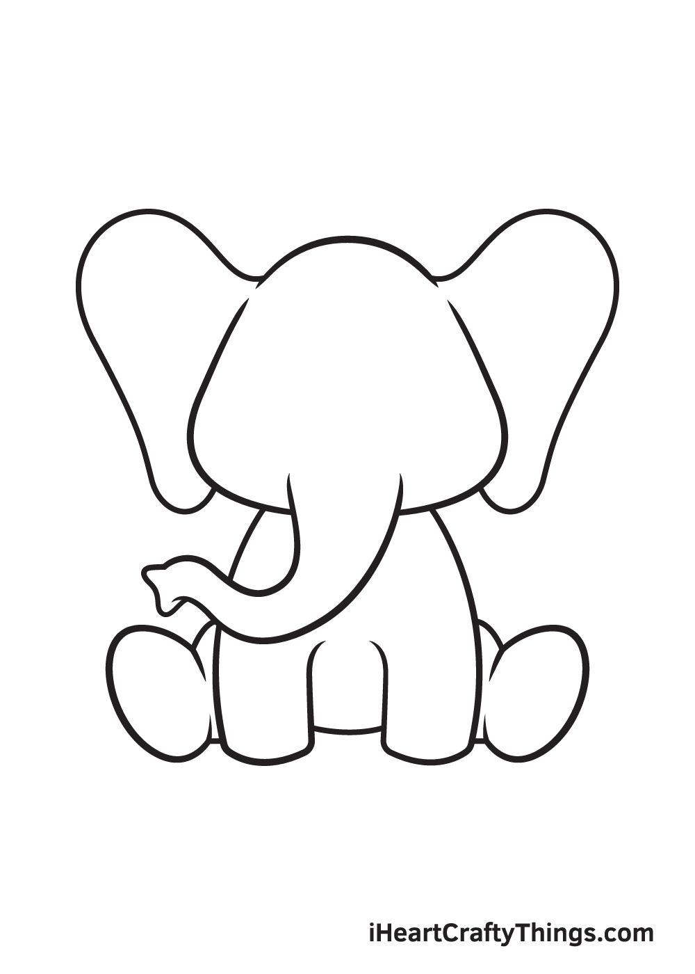 Simple elephant drawing outline HD wallpaper | Pxfuel