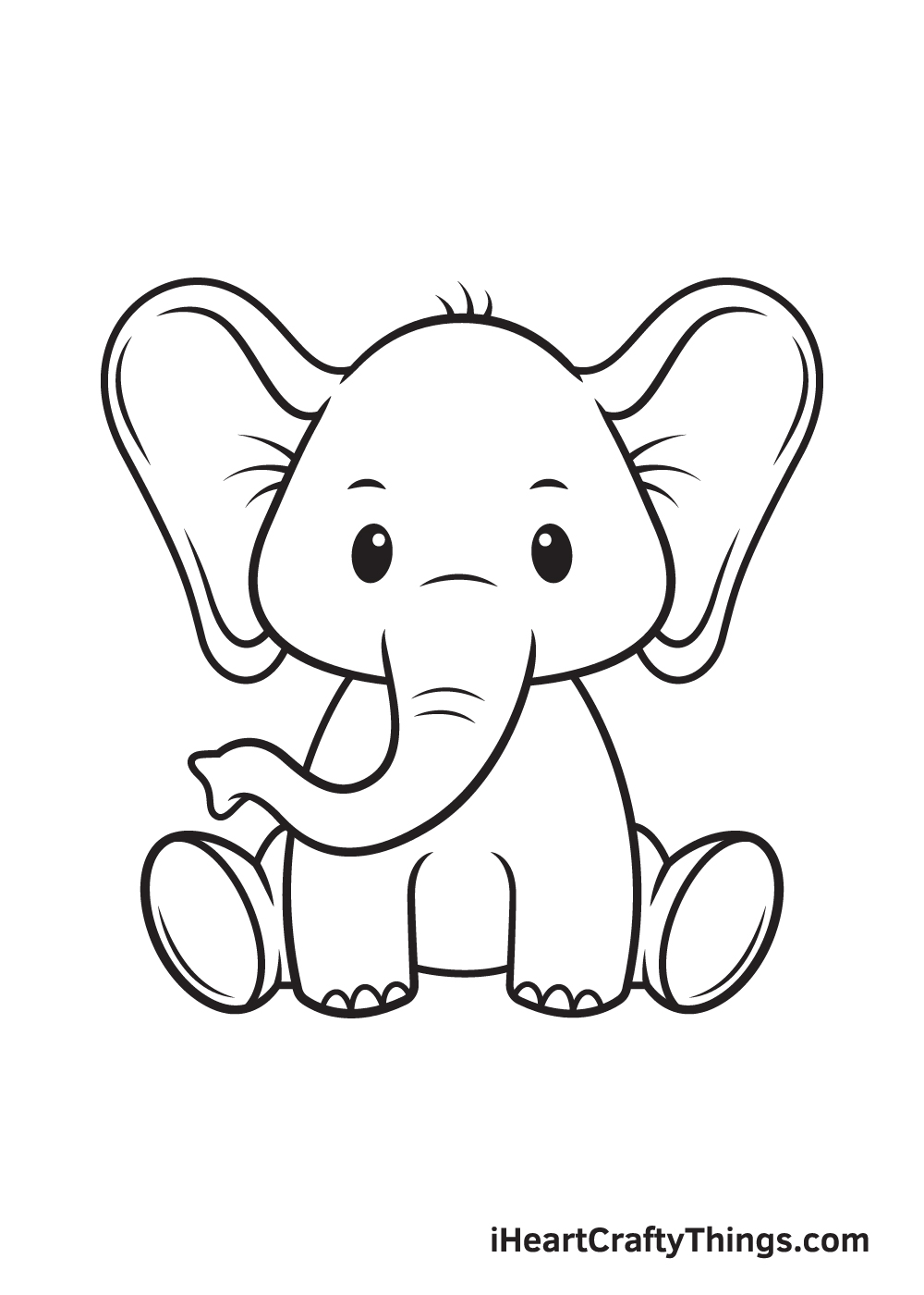 Elephant Drawing – Step 9